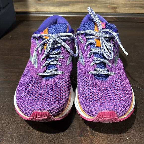 Brooks Revel 2 Purple Orange Running Walking Comfort Shoes Size 11.5 - Picture 2 of 11